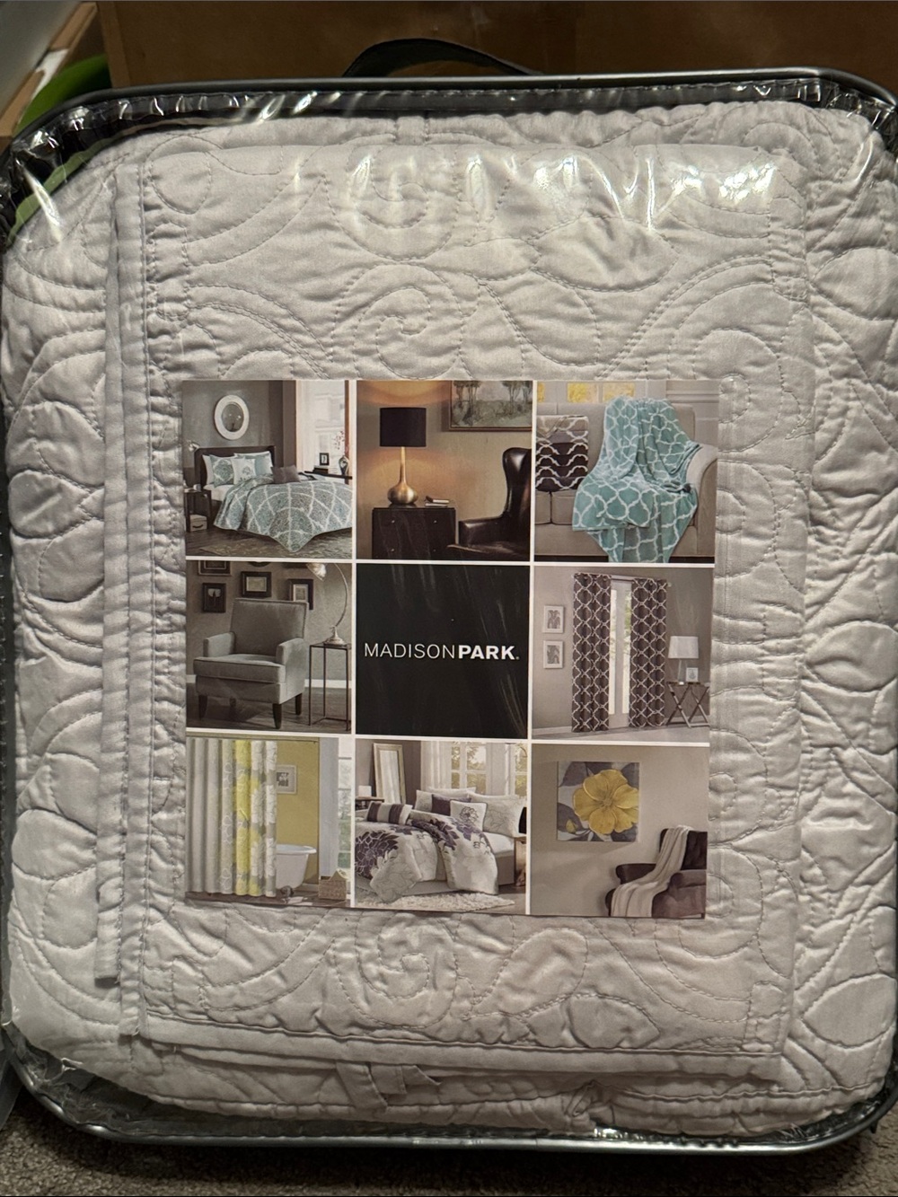 Madison Park Quebec 6 Piece Daybed Cover Set Grey Bedding Quilting Reversible